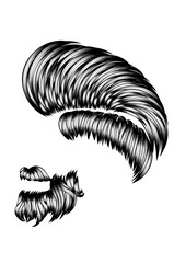 Modern male hairstyles and beards