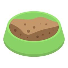 Dog food pot icon. Isometric of dog food pot vector icon for web design isolated on white background