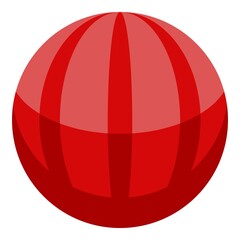 Dog play ball icon. Isometric of dog play ball vector icon for web design isolated on white background