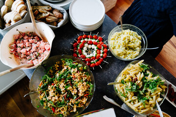 Vegetarian food concept. Set of healthy vegetarian food