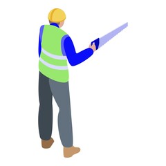 Lumberjack icon. Isometric of lumberjack vector icon for web design isolated on white background