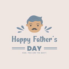 Happy fathers day card - vector ilustration