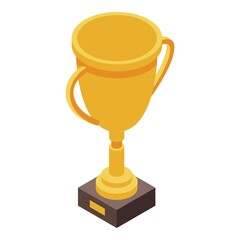 Dog champion cup icon. Isometric of dog champion cup vector icon for web design isolated on white background