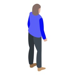 Woman realtor icon. Isometric of woman realtor vector icon for web design isolated on white background