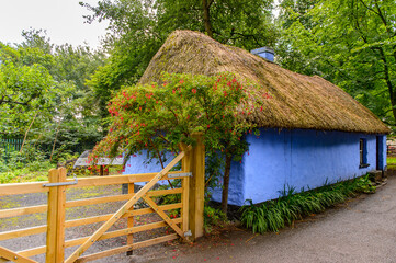 Fototapeta na wymiar Farmhouse in Bunratty village (End of the Raite river) is an authentic small village in County Clare, Ireland