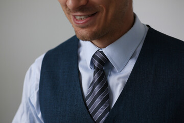 Tie on shirt suit business style man fashion shop selling business clothing attributes
