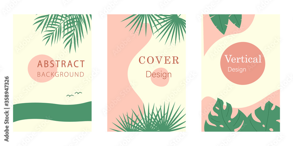 Poster Trendy style patterns. Background for mobile phone.