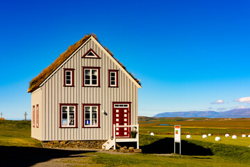 Obraz premium Turf house in Glaumbaer, Iceland
