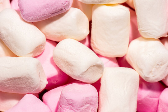 Detailed macro photo marshmallow candy