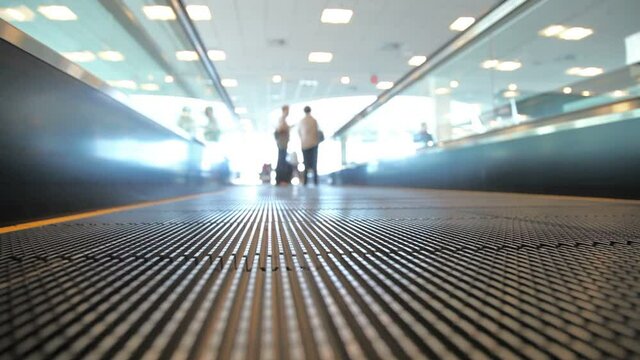 Airport moving walkway