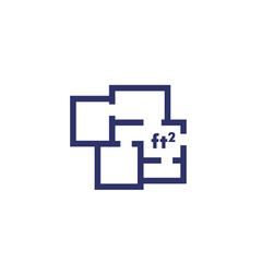 Home plan, apartment, room layout icon on white