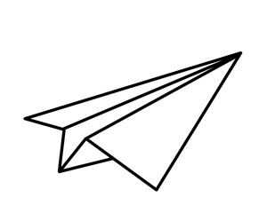 紙ひこうき(線画)