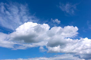 Fototapeta na wymiar White clouds on blue sky background.