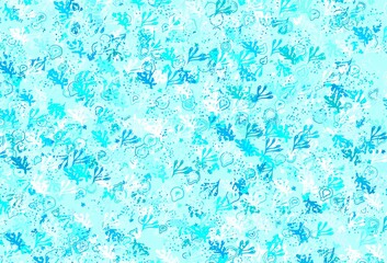 Light Blue, Green vector background with abstract shapes.