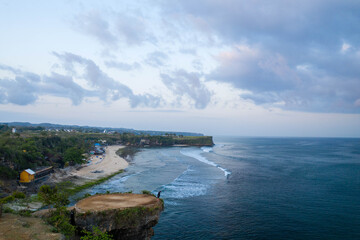 Obraz premium indonesia-bali-nature-aerial-waterfall