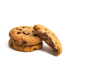 cookies with chocolate isolated