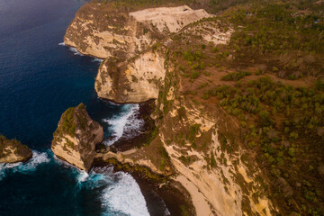 Fototapeta na wymiar indonesia-bali-nature-aerial-waterfall