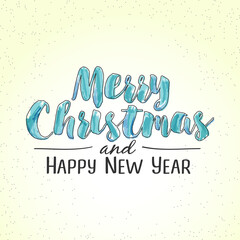 merry christmas watercolor lettering
