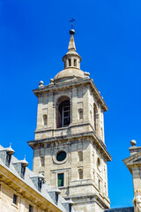 It's Bell tower of the Royal Seat of San Lorenzo de El Escorial, Spain. UNESCO world heritage