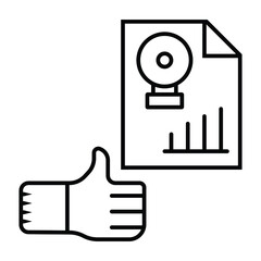 Financial earnings analytics graph or chart flat icon