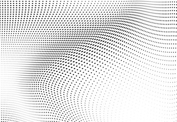 Abstract halftone wave dotted background