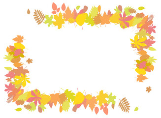 Autumn leaves frame.