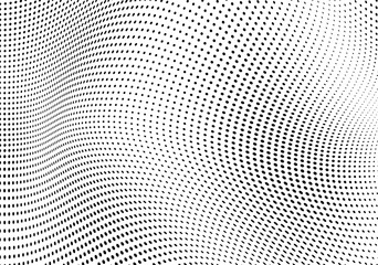 Abstract halftone wave dotted background