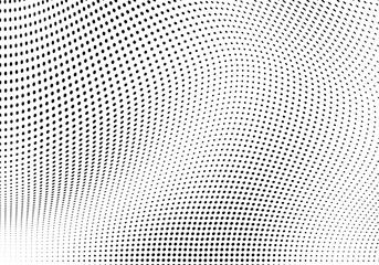 Abstract halftone wave dotted background