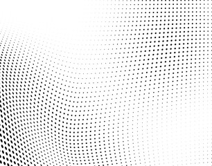 Abstract halftone wave dotted background