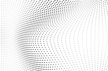 Abstract halftone wave dotted background