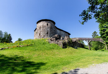 Fototapeta na wymiar Raseborg Castle (Finnish: Raaseporin linna, Swedish: Raseborgs slott), a medieval castle in Finland, build in 14th century