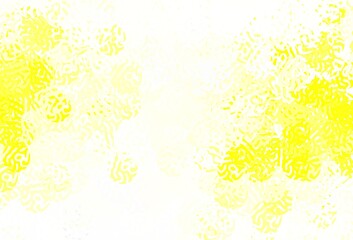 Fototapeta na wymiar Light Yellow vector background with abstract shapes.