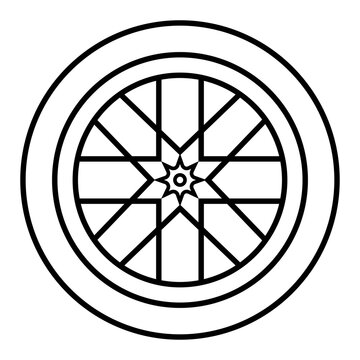 recommend clip art: Car, vehicle or automobile tire alloy wheel with rim flat vector icon