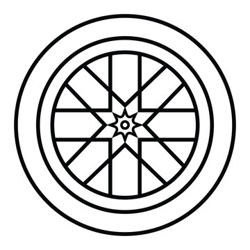 recommend clip art: Car, vehicle or automobile tire alloy wheel with rim flat vector icon