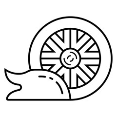 speed wheel icon vector illustration