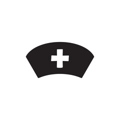 nurse hat icon, medical icon vector