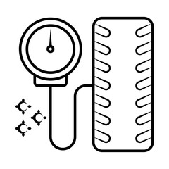 Tire pressure gauge icon vector