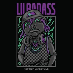 Lil Badass Hiphop Style Illustration