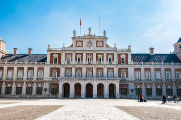 Obraz premium It's Royal Palace of Aranjuez, a residence of the King of Spain, Aranjuez, Community of Madrid, Spain. UNESCO World Heritage
