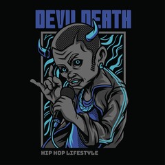Devil Death Hiphop Style Illustration