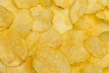 background of fried potato chips