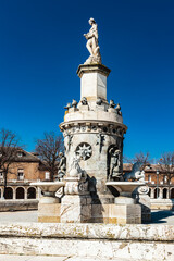 It's Beautiful fountain near the Royal Palace of Aranjuez, Spain. UNESCO World Heritage site