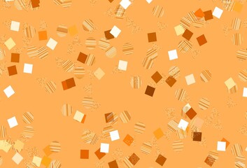 Light Orange vector texture with poly style with circles, cubes.