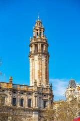 Obraz premium It's Architecture of the Via Laietana in Barcelona, Spain. Via Laietana was projected in 1879 and it's a a major thoroughfare