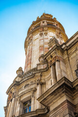 Fototapeta premium It's Architecture of the Via Laietana in Barcelona, Spain. Via Laietana was projected in 1879 and it's a a major thoroughfare