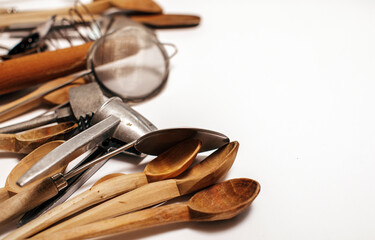 wooden kitchen utensils