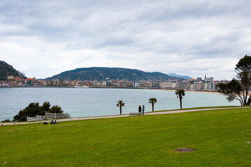 It's Sea front of San Sebastian, Basque Country, Spain