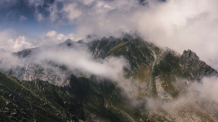 fog in the mountains