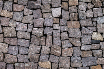 granite stone block wall