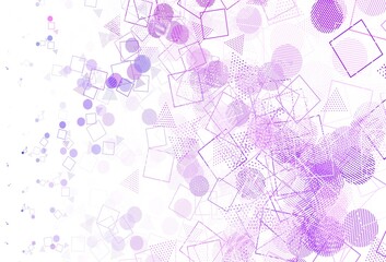 Light Purple vector texture with poly style with circles, cubes.